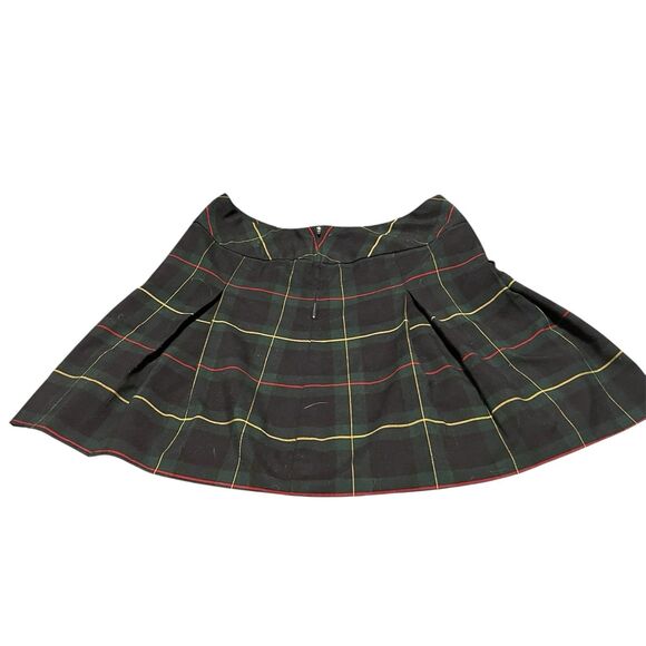 Becky Thatcher Uniform School Skirt Plaid Green Blue Pleats Juniors 7 Y2K Vibes - Picture 2 of 7